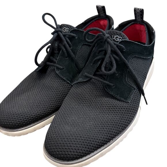 UGG Treadlite Black Knit Oxford Sneakers Men’s Size 14 (No Size Tag) - Picture 1 of 9